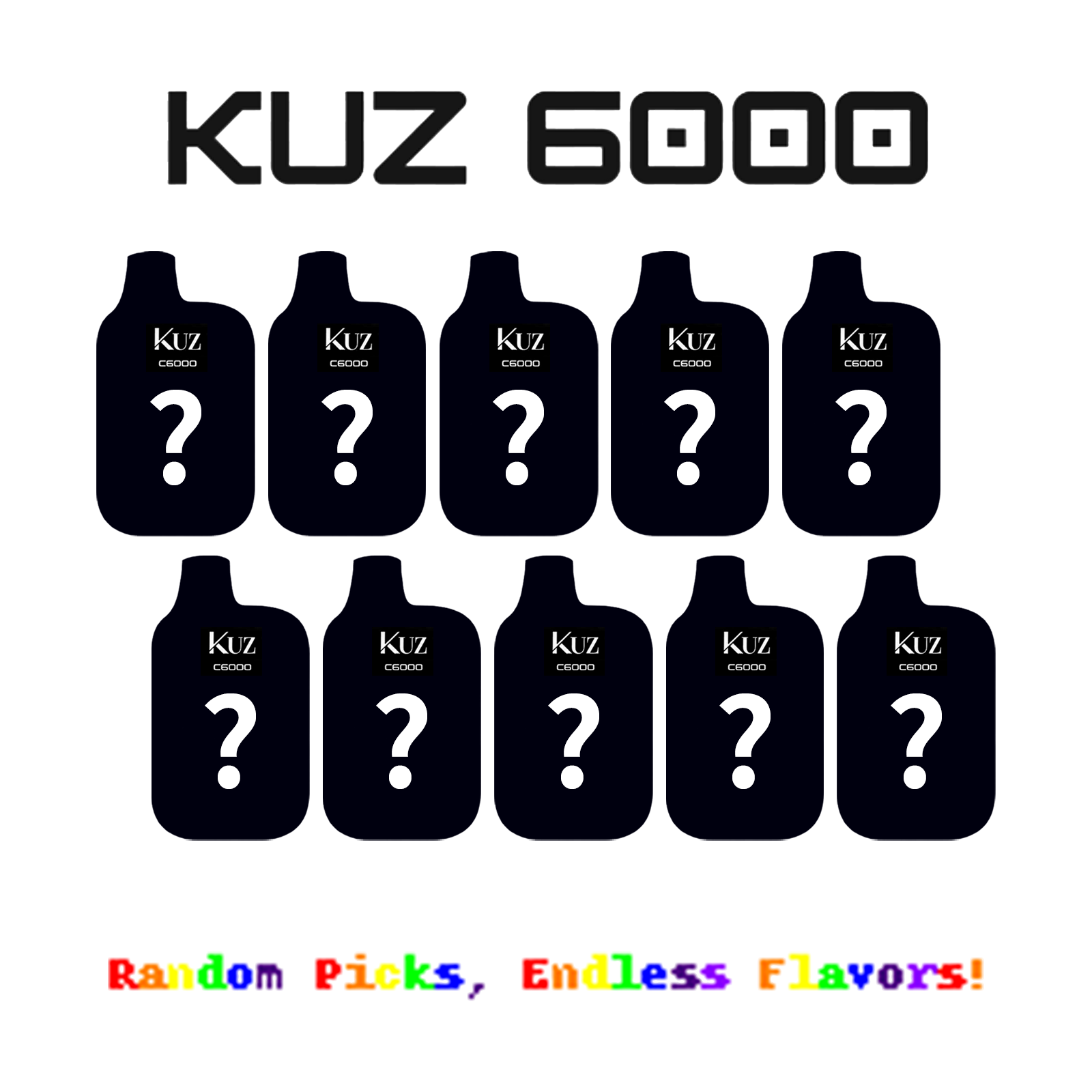 KUZ C6000 10 Pack Mystery Box Elevate Your Vaping Journey! KUZ C6000 10 Pack Mystery Box Elevate Your Vaping Journey!